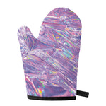 Purple Holographic Print Single Oven Mitt