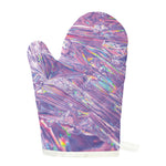 Purple Holographic Print Single Oven Mitt
