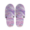 Purple Holographic Print Slippers