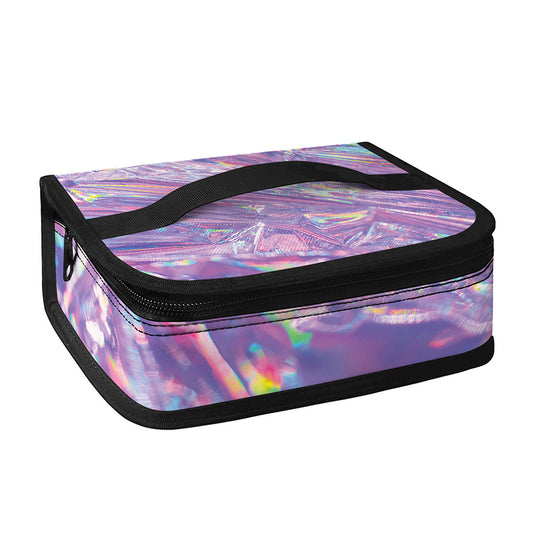 Purple Holographic Print Small Lunch Bag