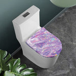 Purple Holographic Print Toilet Lid Cover