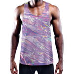 Purple Holographic Print Training Tank Top