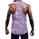 Purple Holographic Print Training Tank Top