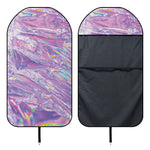Purple Holographic Print Waterproof Car Seat Cover