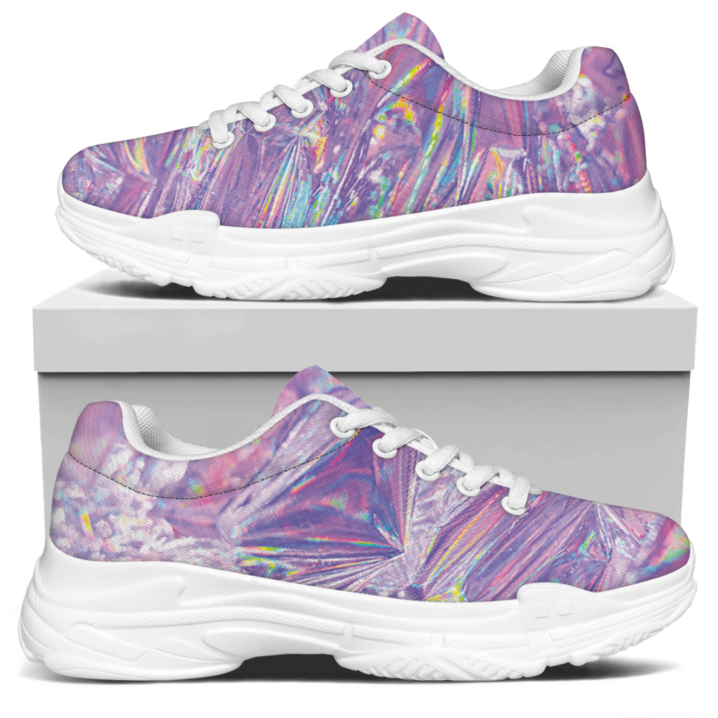 Holographic Decor Lace-up Front Chunky Sneakers | SHEIN IN
