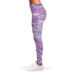 Purple Holographic Print Women's Leggings