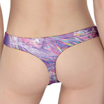 Purple Holographic Print Women's Thong