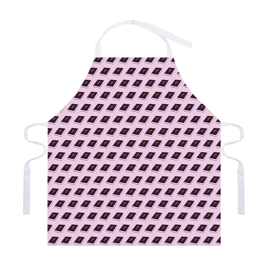 Purple Holy Bible Pattern Print Adjustable Apron