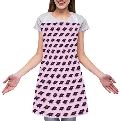 Purple Holy Bible Pattern Print Adjustable Apron