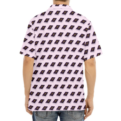 Purple Holy Bible Pattern Print Aloha Shirt