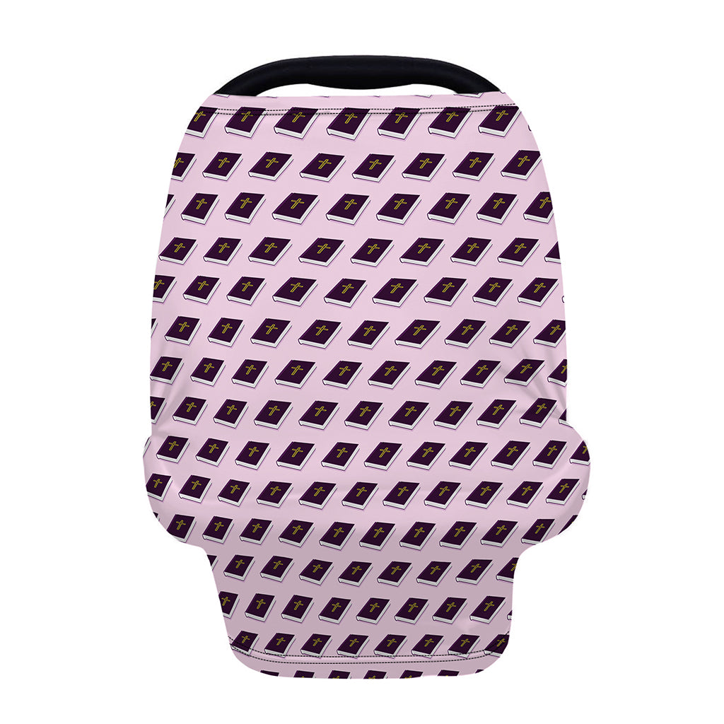 Purple Holy Bible Pattern Print Baby Seat Cover