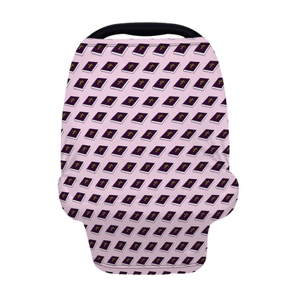 Purple Holy Bible Pattern Print Baby Seat Cover