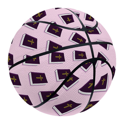 Purple Holy Bible Pattern Print Basketball