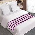 Purple Holy Bible Pattern Print Bed Runner