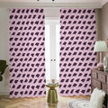 Purple Holy Bible Pattern Print Dimout Pencil Pleat Curtains