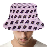 Purple Holy Bible Pattern Print Bucket Hat