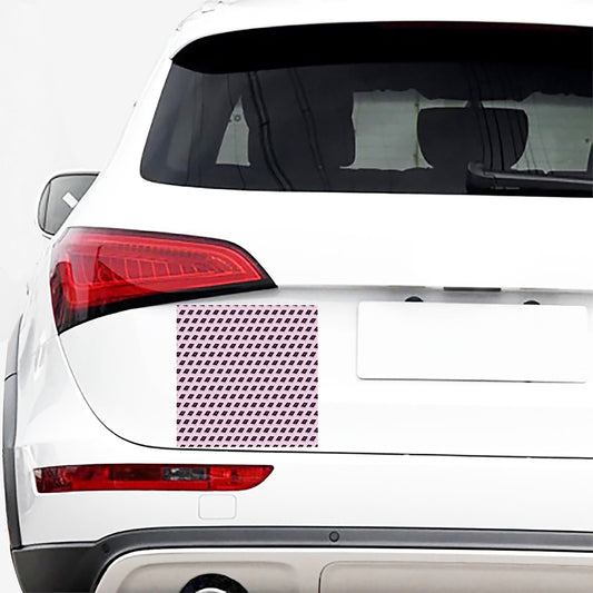 Purple Holy Bible Pattern Print Car Sticker
