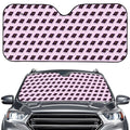 Purple Holy Bible Pattern Print Car Windshield Sun Shade
