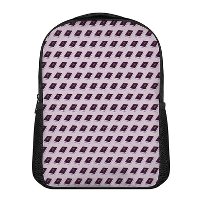 Purple Holy Bible Pattern Print Casual Backpack
