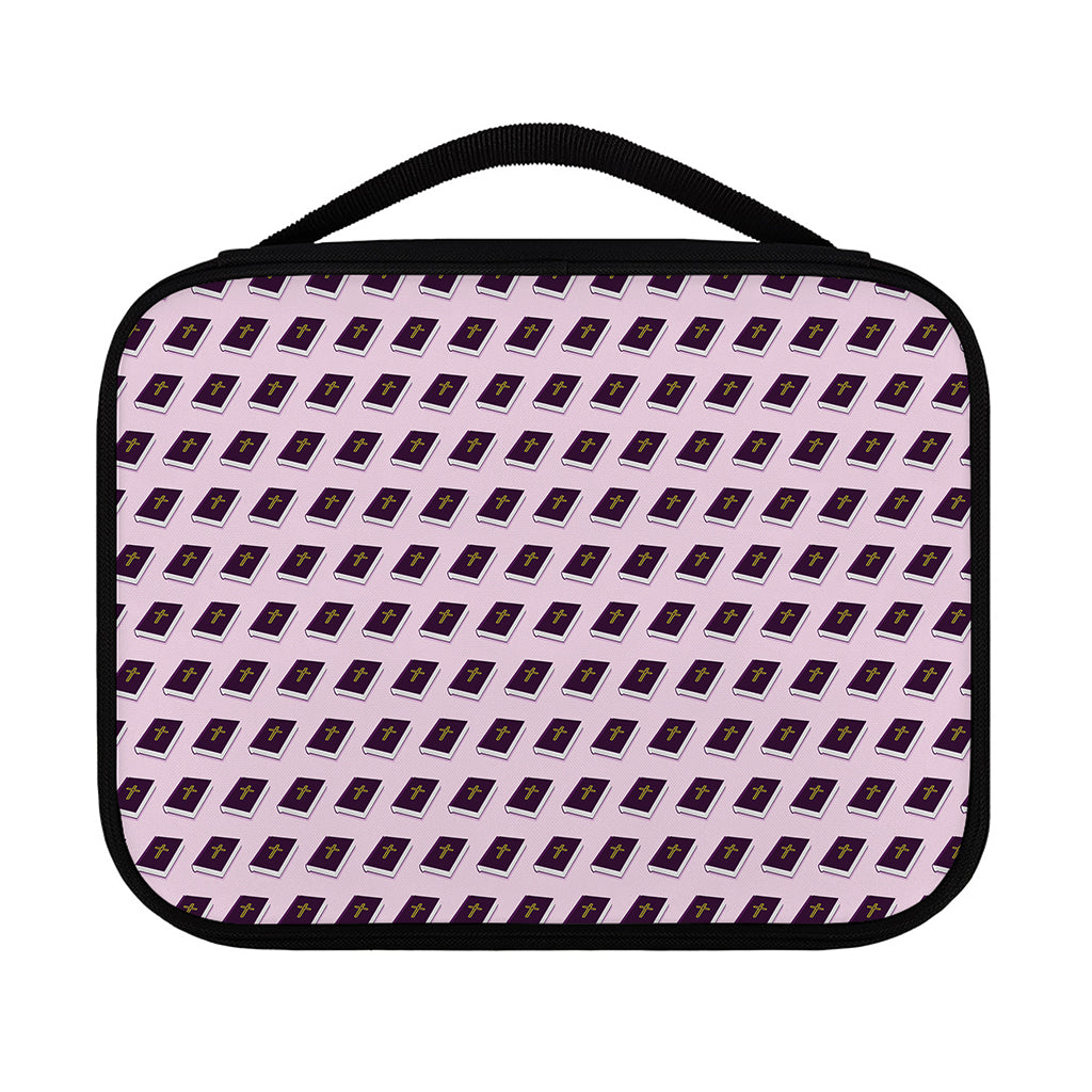 Purple Holy Bible Pattern Print Classic Bible Case