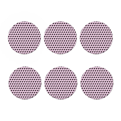 Purple Holy Bible Pattern Print Coaster Set