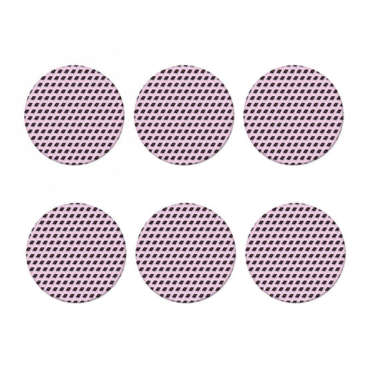 Purple Holy Bible Pattern Print Coaster Set