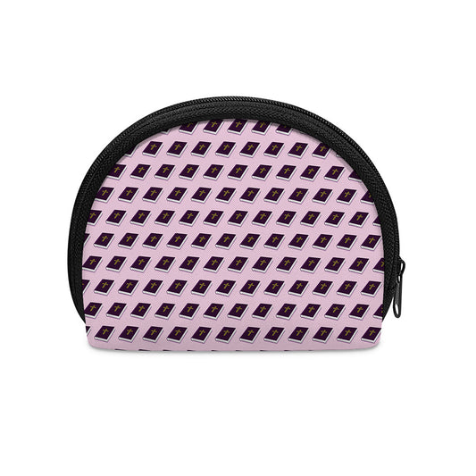 Purple Holy Bible Pattern Print Coin Purse