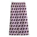 Purple Holy Bible Pattern Print Cotton Front Slit Maxi Skirt