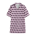 Purple Holy Bible Pattern Print Cotton Hawaiian Shirt