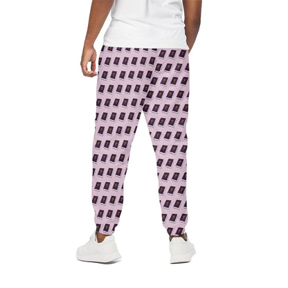 Purple Holy Bible Pattern Print Cotton Pants