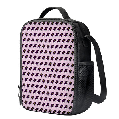Purple Holy Bible Pattern Print Crossbody Lunch Bag