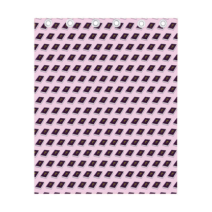 Purple Holy Bible Pattern Print Curtain