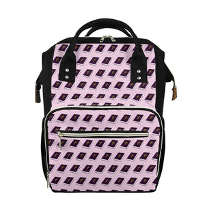 Purple Holy Bible Pattern Print Diaper Bag