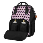 Purple Holy Bible Pattern Print Diaper Bag