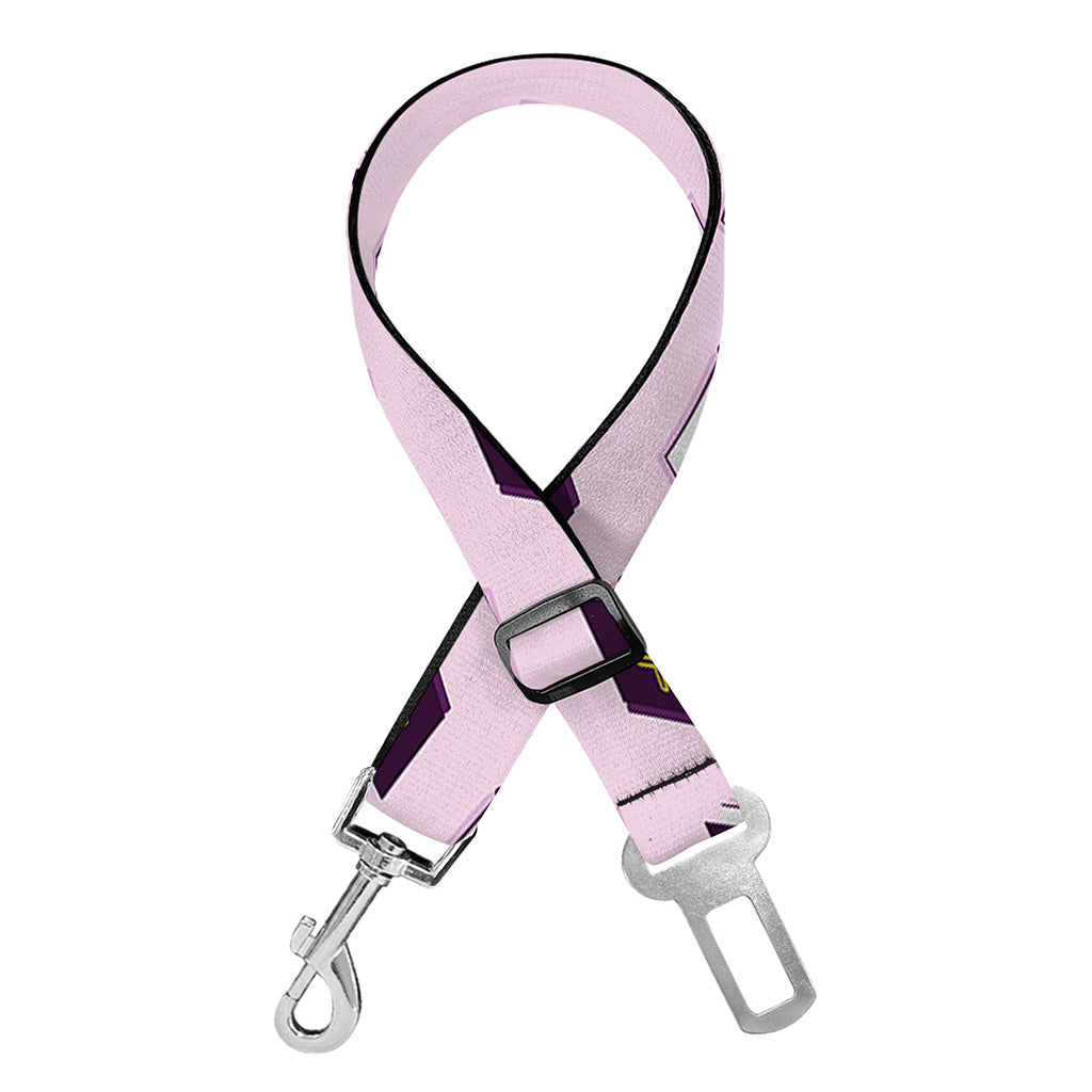 Purple Holy Bible Pattern Print Dog Seat Belt