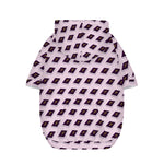 Purple Holy Bible Pattern Print Dog Zip Up Hoodie