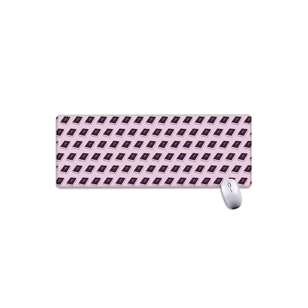 Purple Holy Bible Pattern Print Extended Mouse Pad