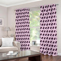 Purple Holy Bible Pattern Print Extra Wide Grommet Curtains