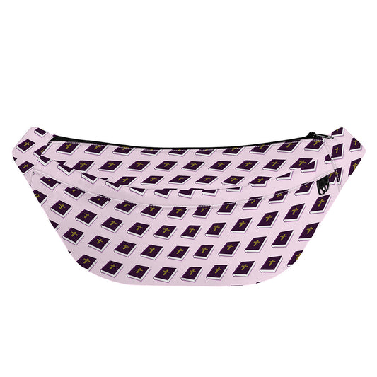 Purple Holy Bible Pattern Print Fanny Pack