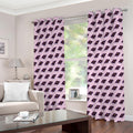 Purple Holy Bible Pattern Print Grommet Curtains