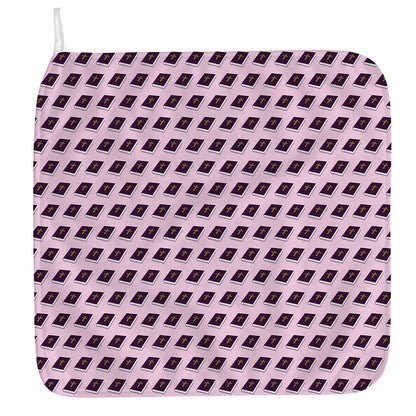 Purple Holy Bible Pattern Print Hand Towel