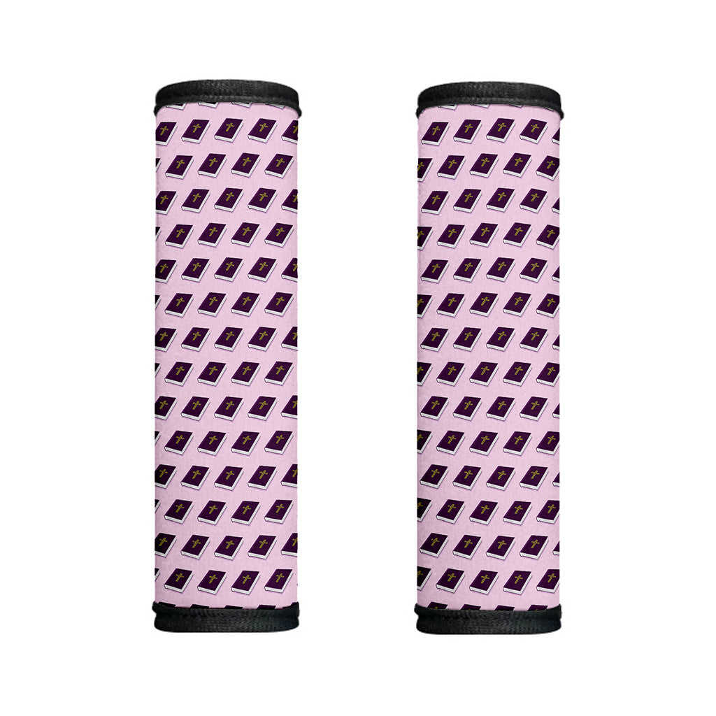 Purple Holy Bible Pattern Print Handle Covers