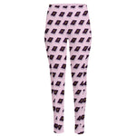 Purple Holy Bible Pattern Print High-Waisted Pocket Leggings