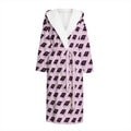 Purple Holy Bible Pattern Print Hooded Bathrobe