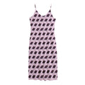 Purple Holy Bible Pattern Print Jersey Midi Cami Dress