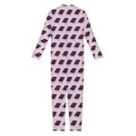 Purple Holy Bible Pattern Print Jumpsuit