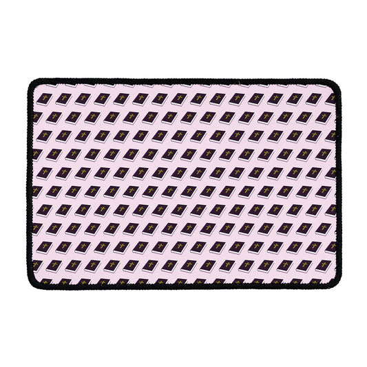 Purple Holy Bible Pattern Print Kitchen Mat