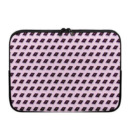Purple Holy Bible Pattern Print Laptop Sleeve
