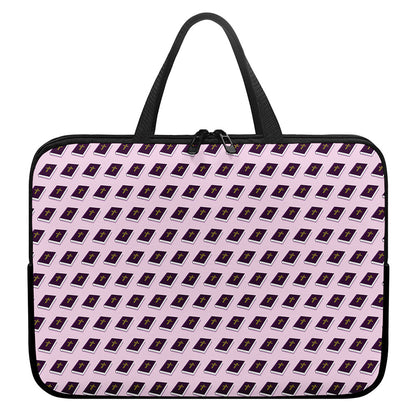 Purple Holy Bible Pattern Print Laptop Sleeve With Handle