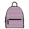 Purple Holy Bible Pattern Print Leather Backpack